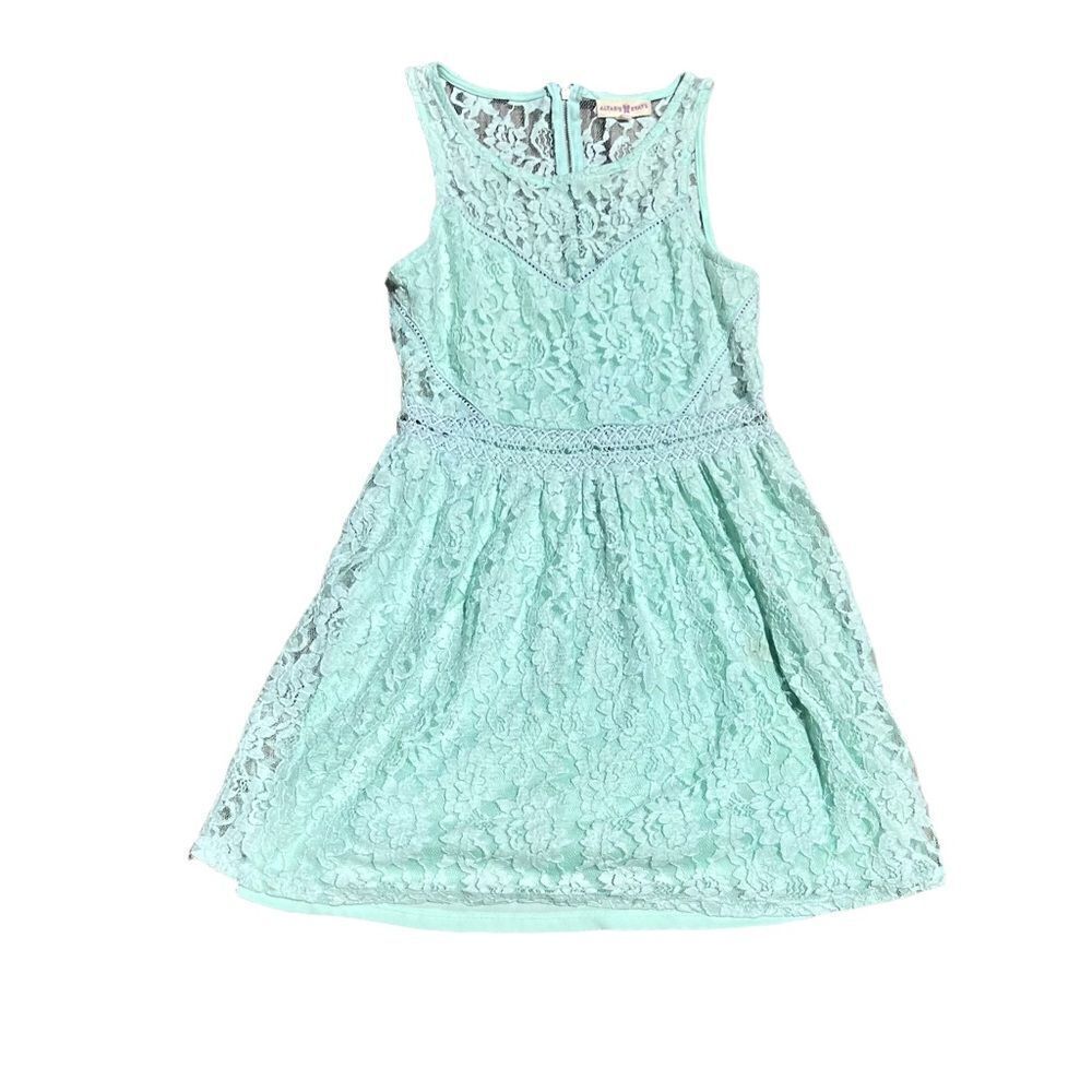 ALTAR’D STATE Green Lace Dress W/ Peek-A-Boo Waist Line Size Large